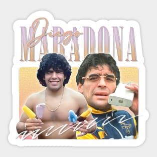 Diego Maradona / Retro 90s Aesthetic Sticker